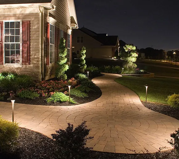 Our professional landscape lighting services create stunning and safe exteriors.